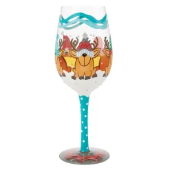 Best Enesco Gift Reindeer Games Wine Glass