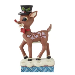 Outlet Enesco Gift Rudolph in Top Hat & Bowtie