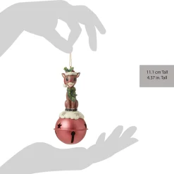 New Enesco Gift Rudolph Standing on Bell H/O