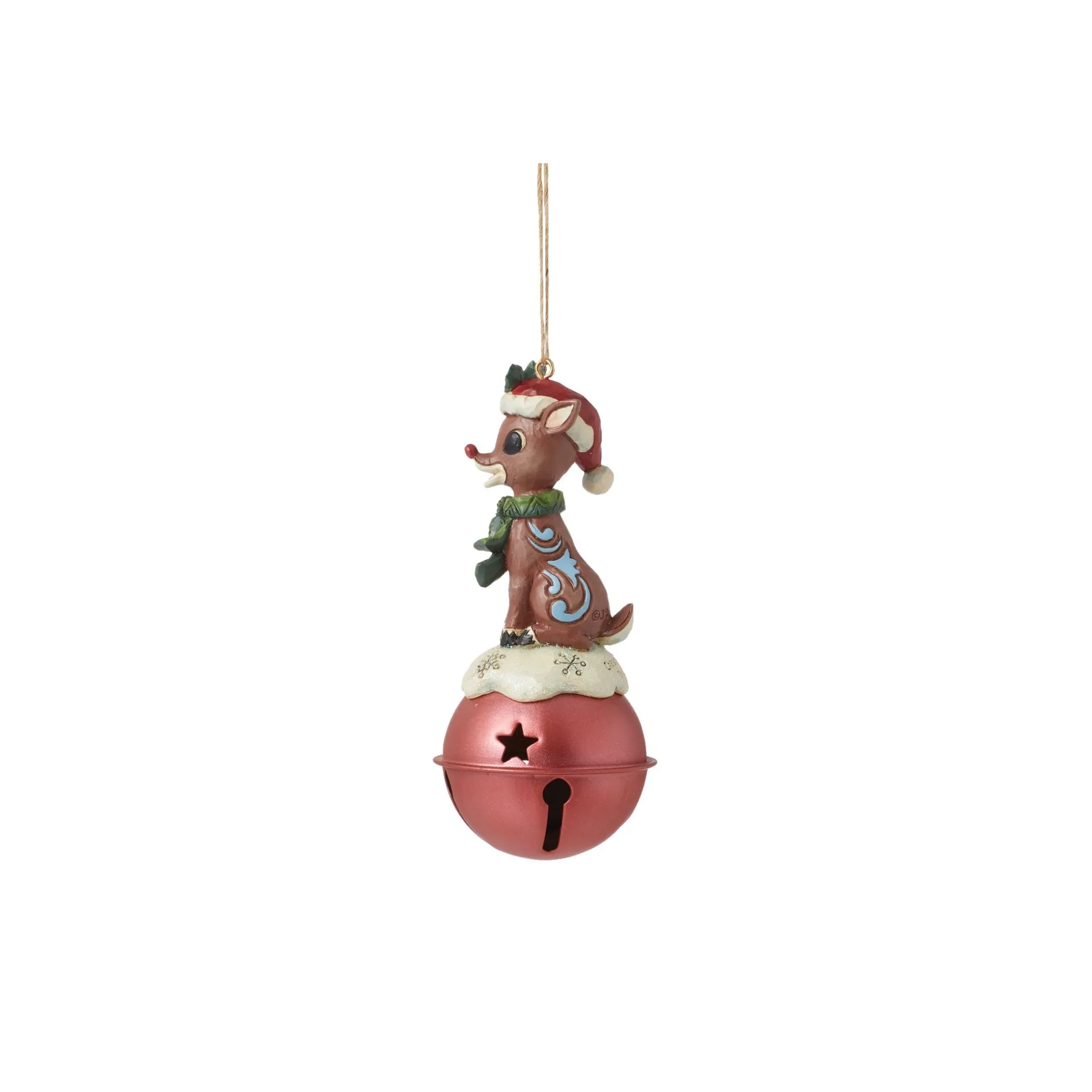 New Enesco Gift Rudolph Standing on Bell H/O