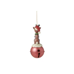 New Enesco Gift Rudolph Standing on Bell H/O