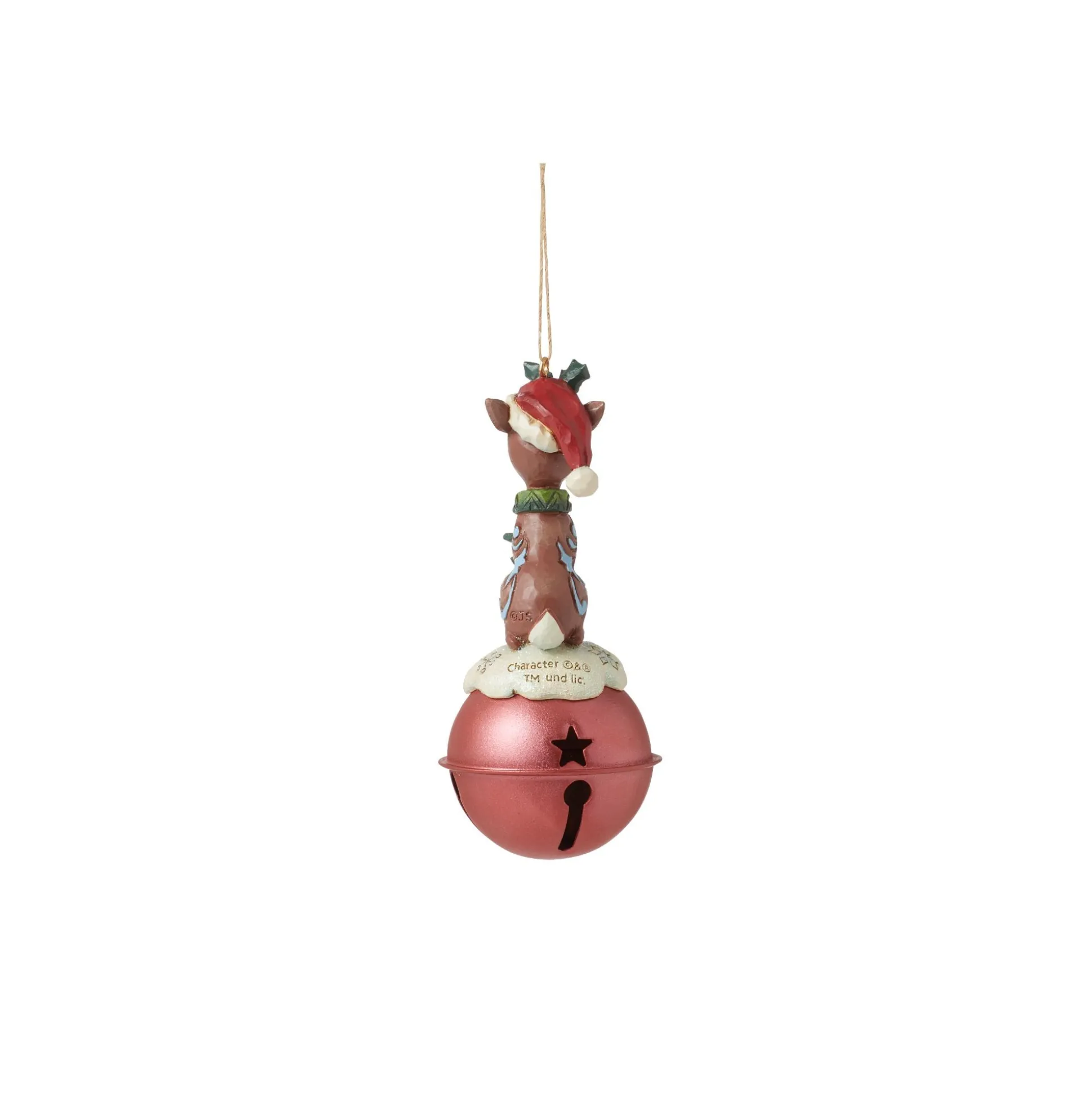 New Enesco Gift Rudolph Standing on Bell H/O
