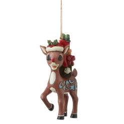 Online Enesco Gift Rudolph with Stacked Presents