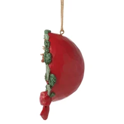 New Enesco Gift Santa and Deer Wreath Figurine