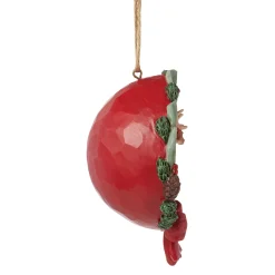 New Enesco Gift Santa and Deer Wreath Figurine