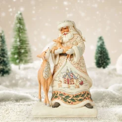 Clearance Enesco Gift Santa Holding Fawn Fig