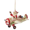 Fashion Enesco Gift Santa in Airplane Ornament