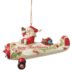 Fashion Enesco Gift Santa in Airplane Ornament