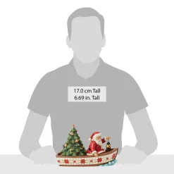 Clearance Enesco Gift Santa in Boat With Tree Fig