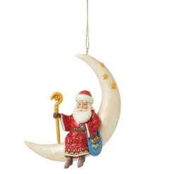 New Enesco Gift Santa in Moon Ornament