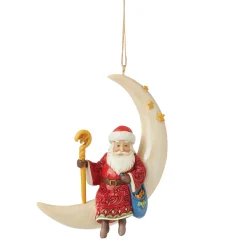 New Enesco Gift Santa in Moon Ornament