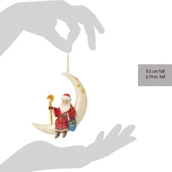 New Enesco Gift Santa in Moon Ornament