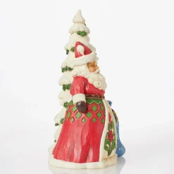 Best Sale Enesco Gift Santa Next To Tree with Toybag