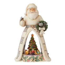 Best Sale Enesco Gift Santa Open Scene LED with Ani