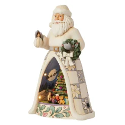 Best Sale Enesco Gift Santa Open Scene LED with Ani