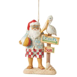 Online Enesco Gift Santa with Sign Ornament