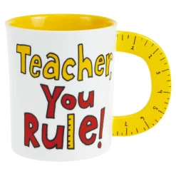 Best Sale Enesco Gift Sculpted Ruler Teacher Mug