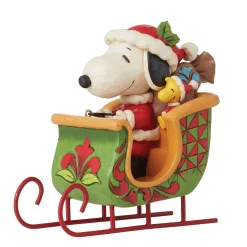 Clearance Enesco Gift Snoopy & Woodstock in Sleigh