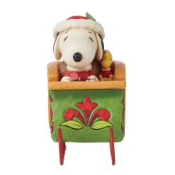 Clearance Enesco Gift Snoopy & Woodstock in Sleigh
