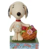 Store Enesco Gift Snoopy Basket of Tulips