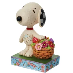 Store Enesco Gift Snoopy Basket of Tulips