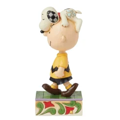 Online Enesco Gift Snoopy on Charlie Brown's Head