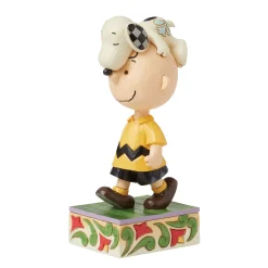 Online Enesco Gift Snoopy on Charlie Brown's Head