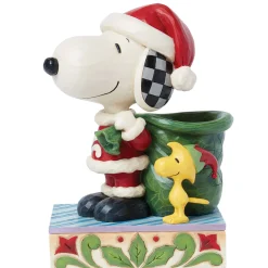 Cheap Enesco Gift Snoopy Santa and Elf Woodstock