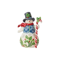 Outlet Enesco Gift Snowman with Candy Cane
