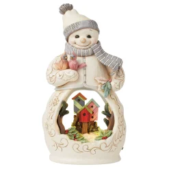 Flash Sale Enesco Gift Snowman with Open Scene LED Fi