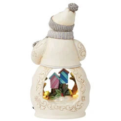 Flash Sale Enesco Gift Snowman with Open Scene LED Fi