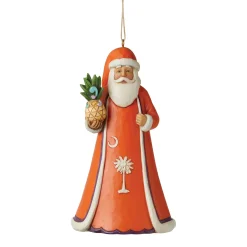 New Enesco Gift SouthCarolina Orange Santa Orn