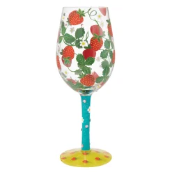 Fashion Enesco Gift Strawberry Patch Wine Glass
