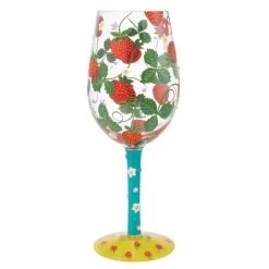Fashion Enesco Gift Strawberry Patch Wine Glass
