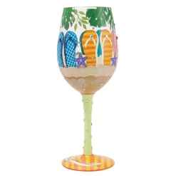 Online Enesco Gift Stuck in the Sand Wine Glass