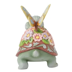 Clearance Enesco Gift Turtle Flowers and Butterfly