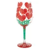 Clearance Enesco Gift Valentine'sBouquet Wine Glass