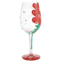 Clearance Enesco Gift Valentine'sBouquet Wine Glass