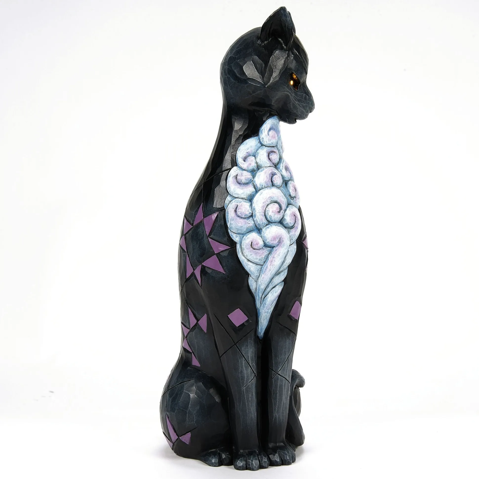 Fashion Enesco Gift Vintage Cat with LED Glow Eyes