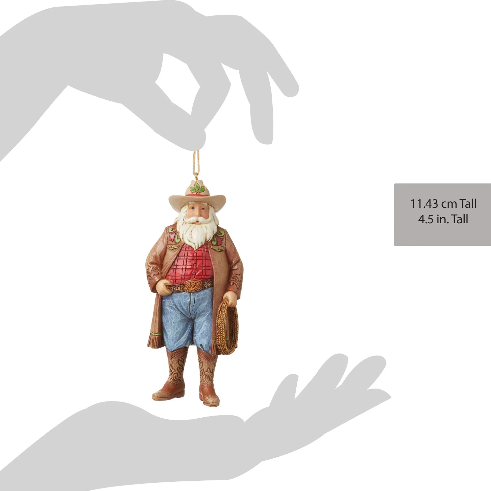 Discount Enesco Gift Western Santa Cowboy Hat Orn