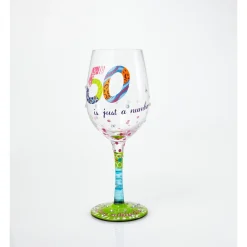 Hot Enesco Gift WINE GLASS 50 IS JUST A NUMBER