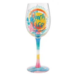 Cheap Enesco Gift Wine Glass Beach Life