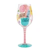 Clearance Enesco Gift Wine Glass Best Mom Ever