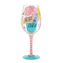 Clearance Enesco Gift Wine Glass Best Mom Ever