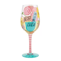 Clearance Enesco Gift Wine Glass Best Mom Ever