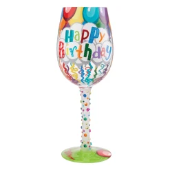 Shop Enesco Gift Wine Glass Birthday Streamers