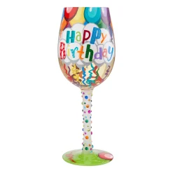 Shop Enesco Gift Wine Glass Birthday Streamers