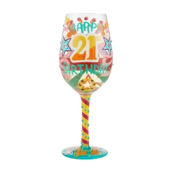 Flash Sale Enesco Gift Wine Glass Happy 21st Birthday