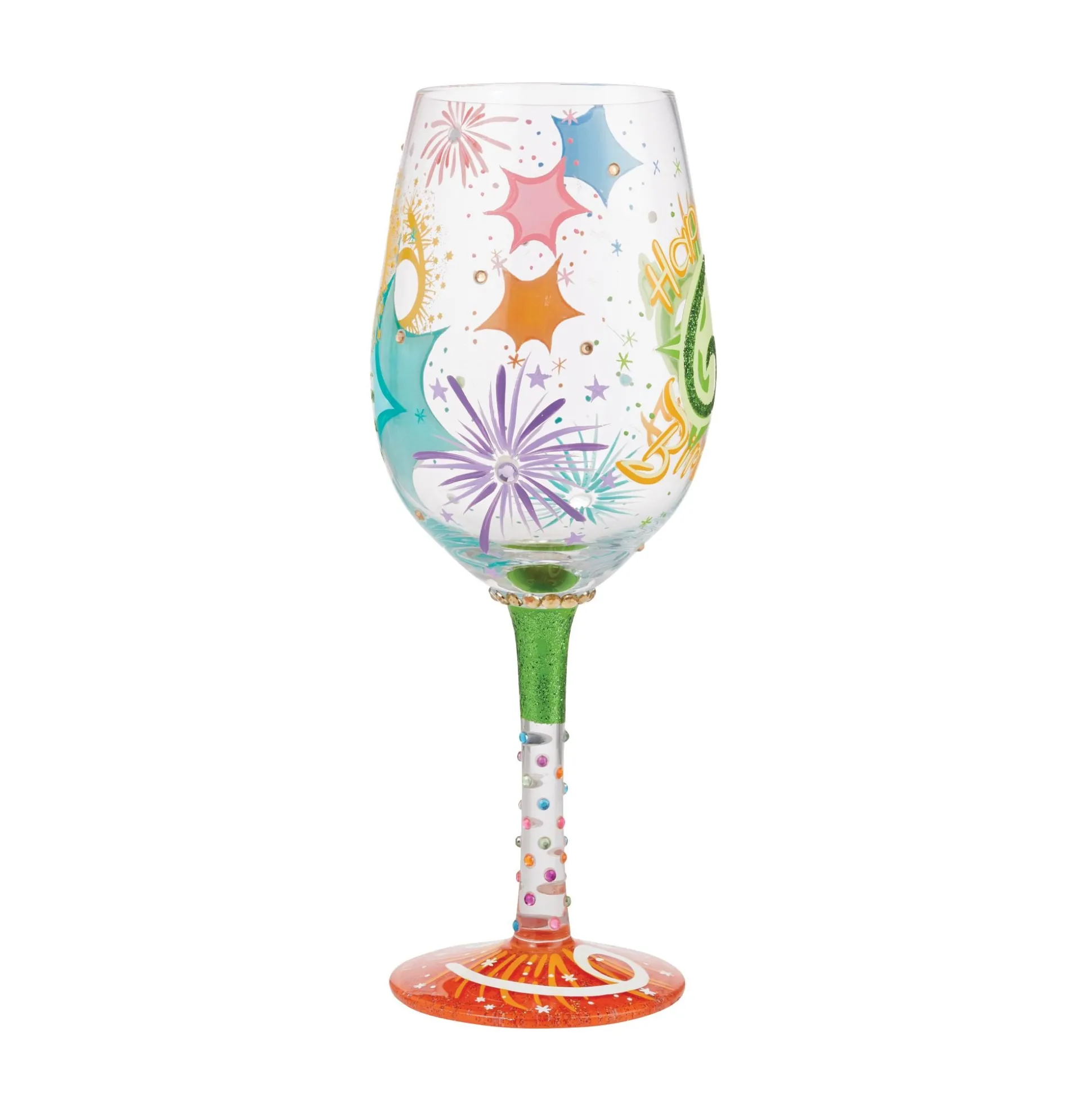 Outlet Enesco Gift Wine Glass Happy 60th Birthday