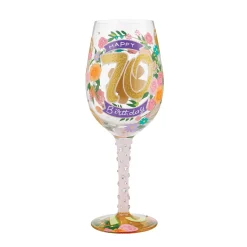 Outlet Enesco Gift Wine Glass Happy 70th Birthday